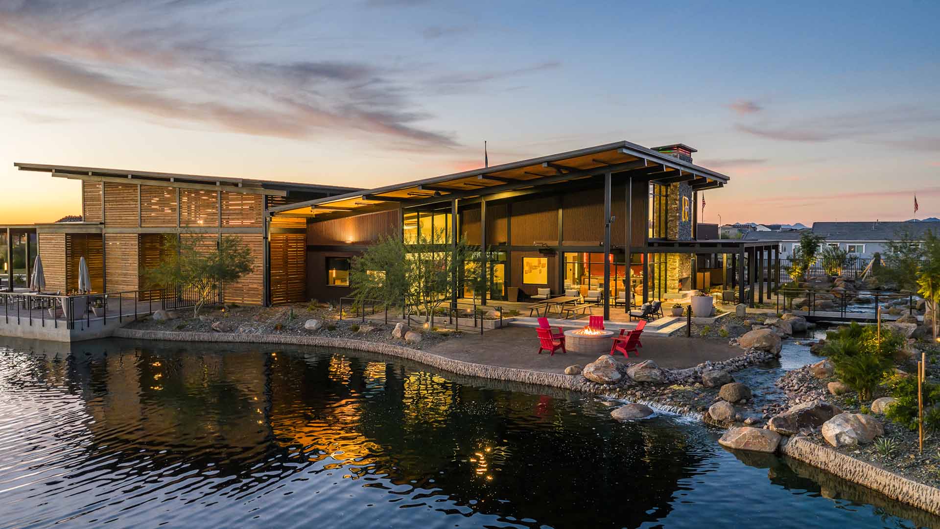 A view of Blossom Rock's The Dutch clubhouse from the outside
