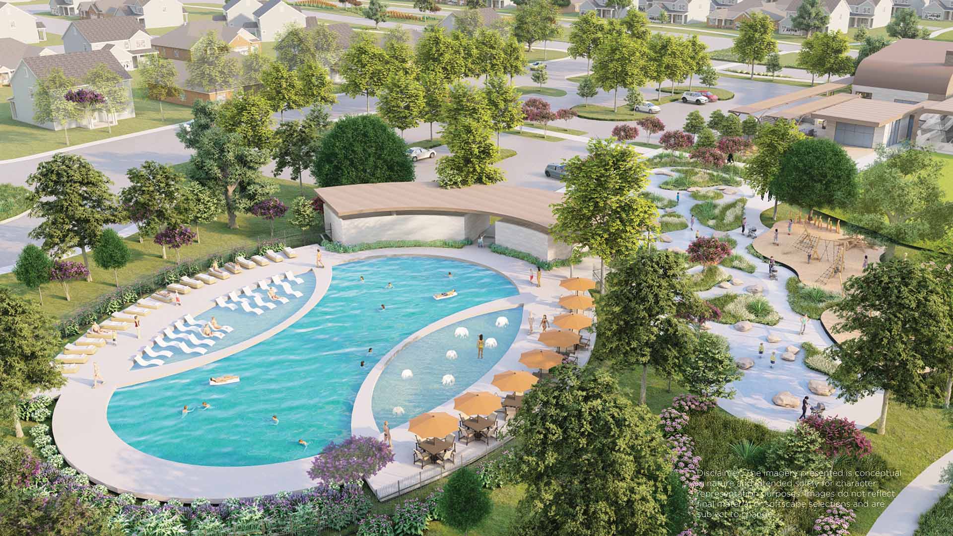 rendering of the pool at Midline