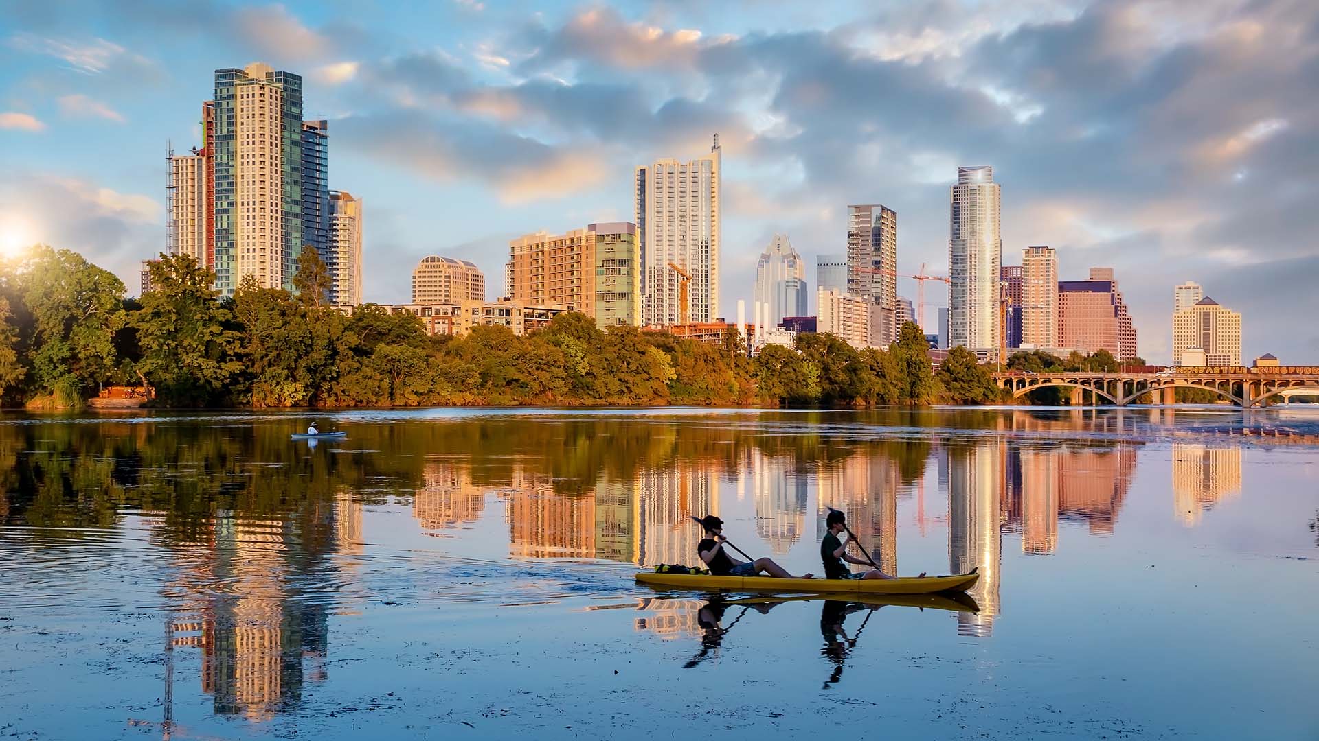 River view of the Austin Texas skyline