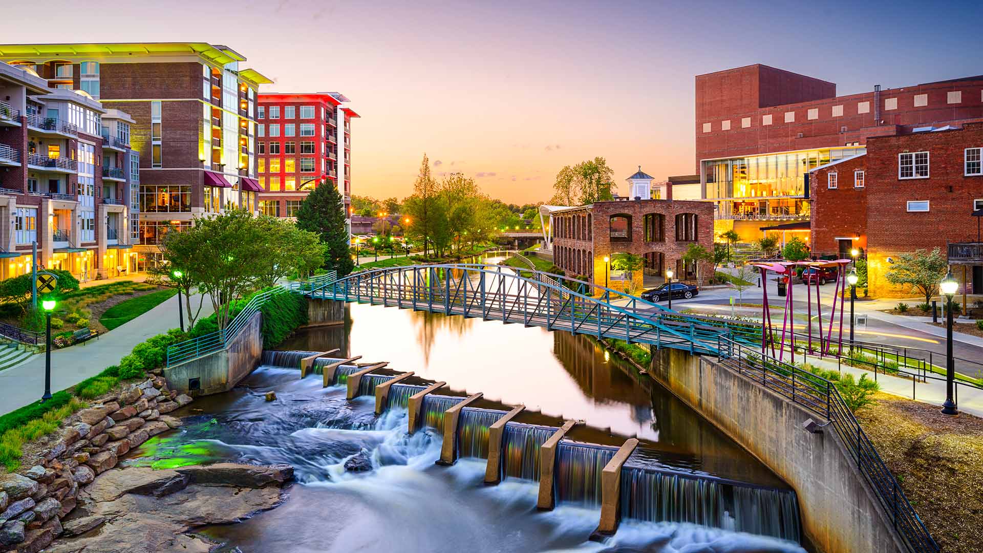 Riverview of downtown Greenville, South Carolina